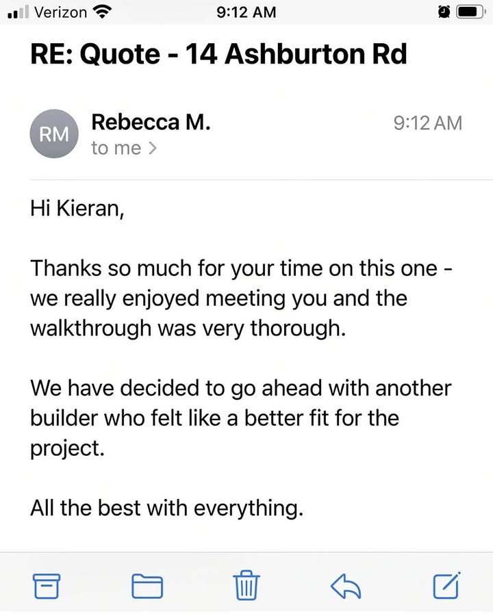Email screenshot ad example